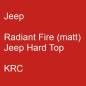 Preview: Jeep, Radiant Fire (matt) Jeep Hard Top, KRC.